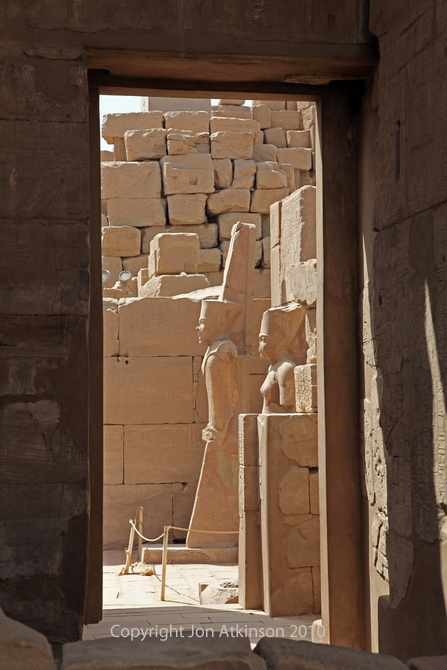 Ruined statues close to the great festival complex, Karnak Temple